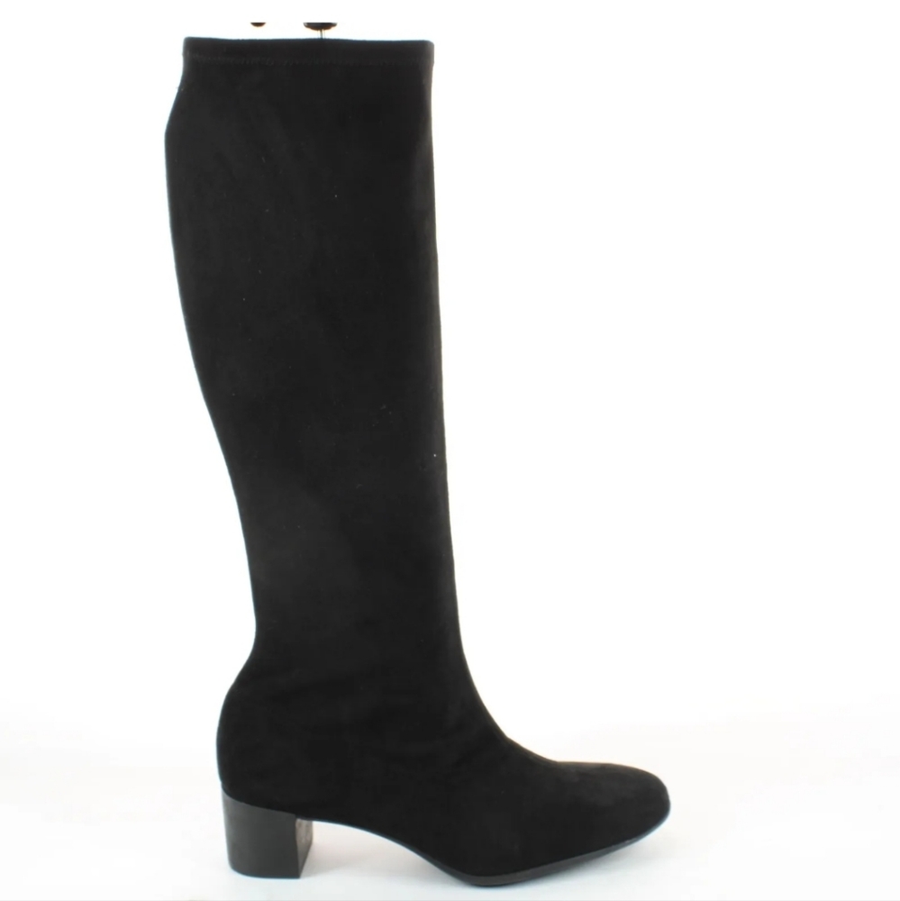 Munro Women's Stretch Suede Knee High Boots Size 8.5 M Black